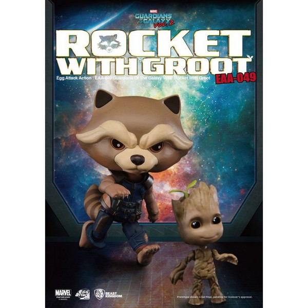 Figurine Egg Attack Les Gardiens de la Galaxie Vol. 2 Rocket Raccoon & Groot