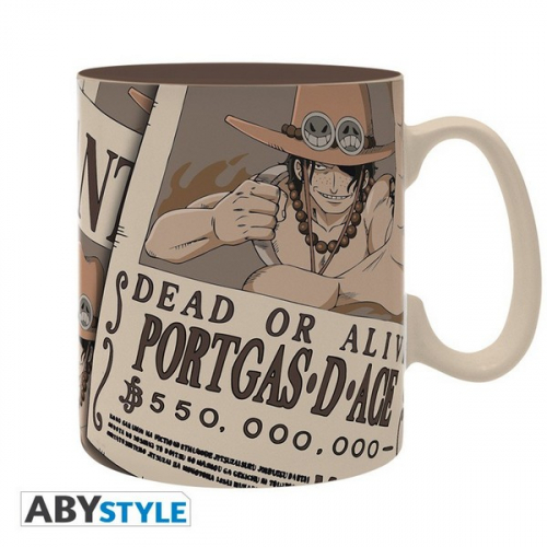 Mug One Piece Ace Wanted Grand Contenant