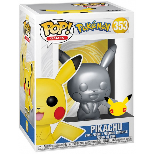 Figurine Funko Pop ! N°353- Pokemon - Pikachu (Silver)