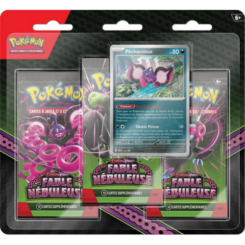 Pack de 3 Boosters Pokémon EV6.5 Ecarlate et Violet - Fable Nébuleuse : Pêchaminus